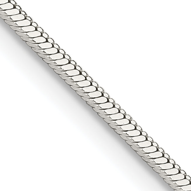 20 Inch Sterling Silver 1.25mm Square Snake Chain
