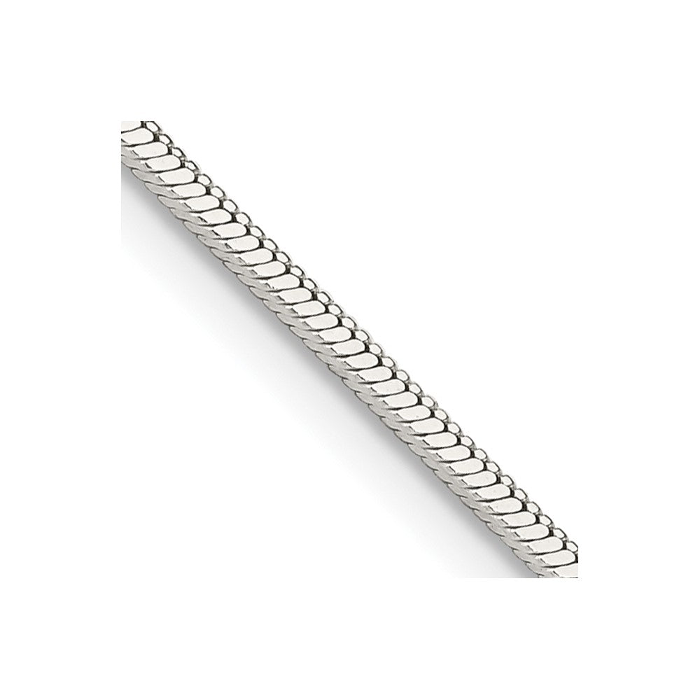 18 Inch Sterling Silver 1.25mm Square Snake Chain Necklace