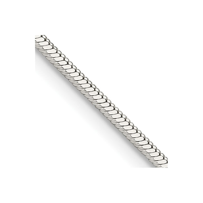 24 Inch Sterling Silver 1.25mm Square Snake Chain Necklace