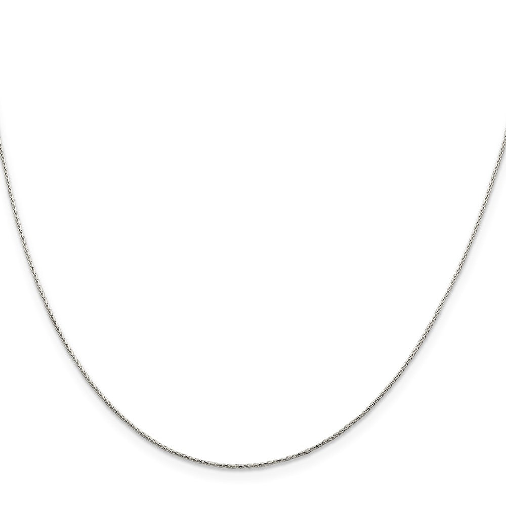 22 Inch Sterling Silver .85mm Diamond-Cut Round Spiga Chain W/4In Ext.