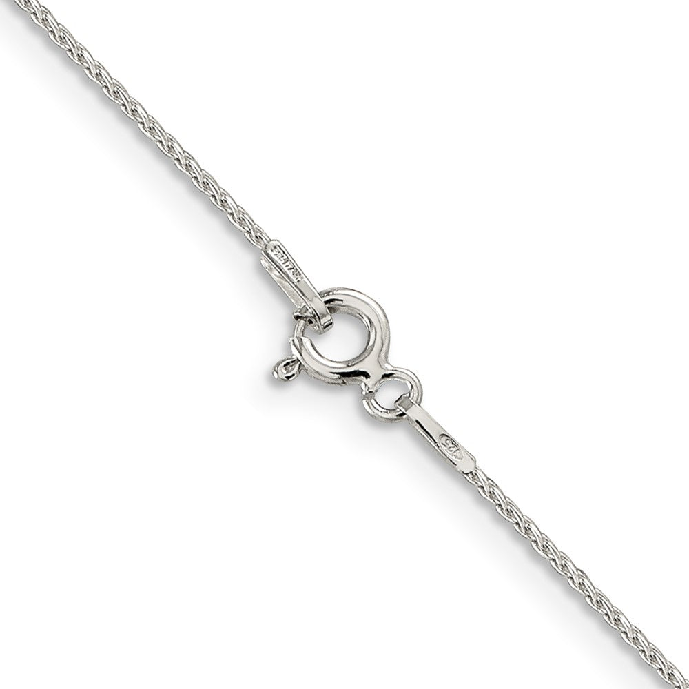 22 Inch Sterling Silver .85mm Diamond-Cut Round Spiga Chain W/4In Ext.