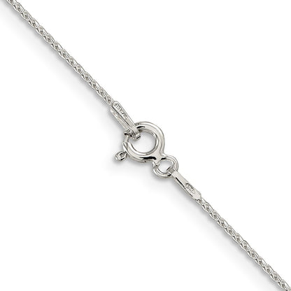 22 Inch Sterling Silver .85mm Diamond-Cut Round Spiga Chain W/4In Ext.
