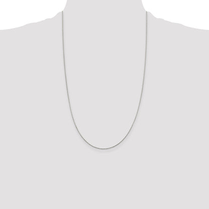 26 Inch Sterling Silver .85mm Diamond-Cut Round Spiga Chain Necklace