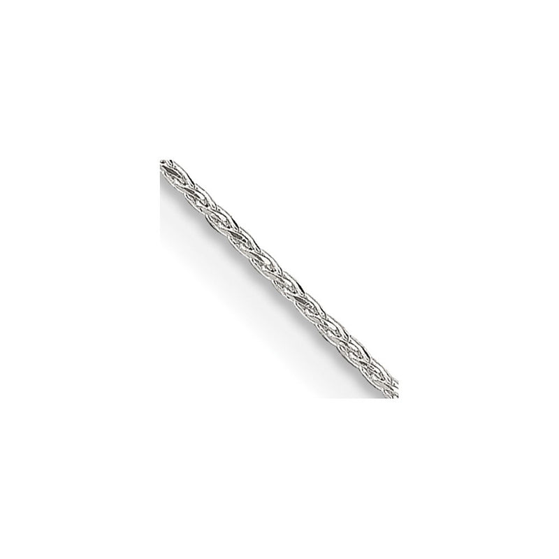 26 Inch Sterling Silver .85mm Diamond-Cut Round Spiga Chain Necklace