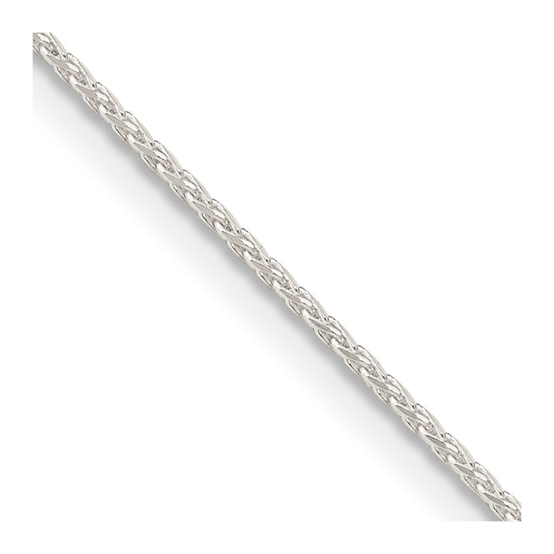 30 Inch Sterling Silver .95mm Diamond-Cut Round Spiga Chain Necklace