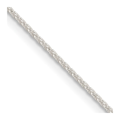 22 Inch Sterling Silver .95mm Diamond-Cut Round Spiga Chain Necklace