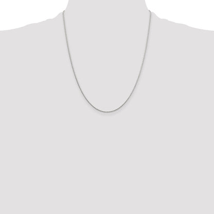 22 Inch Sterling Silver 1.25mm Diamond-Cut Round Spiga Chain W/4In Ext.