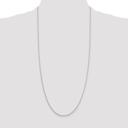 30 Inch Sterling Silver 1.25mm Diamond-Cut Round Spiga Chain Necklace