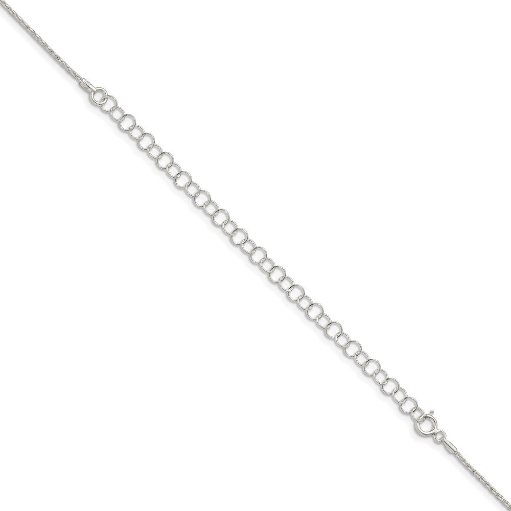 22 Inch Sterling Silver 1.25mm Diamond-Cut Round Spiga Chain W/4In Ext.