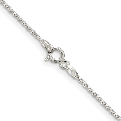 Sterling Silver Rhodium-Plated 1.25mm Diamond-Cut Round Spiga Chain