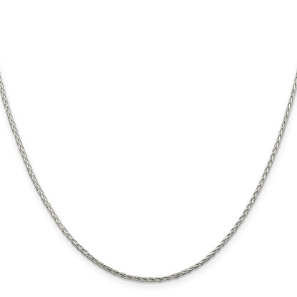 22 Inch Sterling Silver 1.45mm Diamond-Cut Round Spiga Chain W/4In Ext.