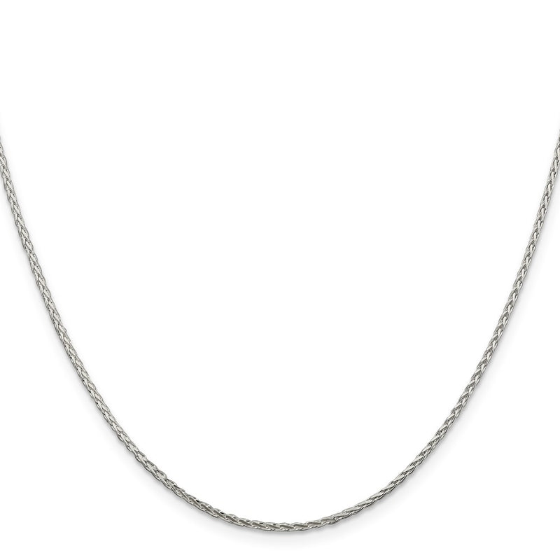 30 Inch Sterling Silver 1.45mm Diamond-Cut Round Spiga Chain Necklace