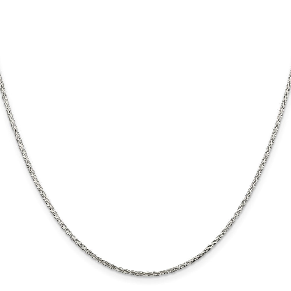20 Inch Sterling Silver 1.45mm Diamond-Cut Round Spiga Chain Necklace