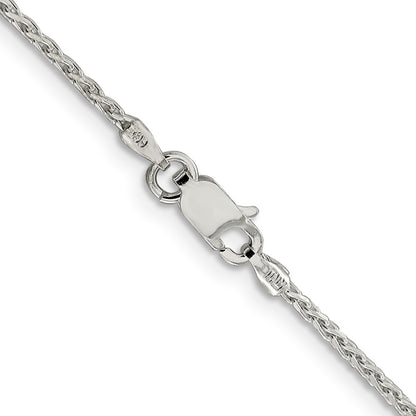 24 Inch Sterling Silver 1.45mm Diamond-Cut Round Spiga Chain Necklace