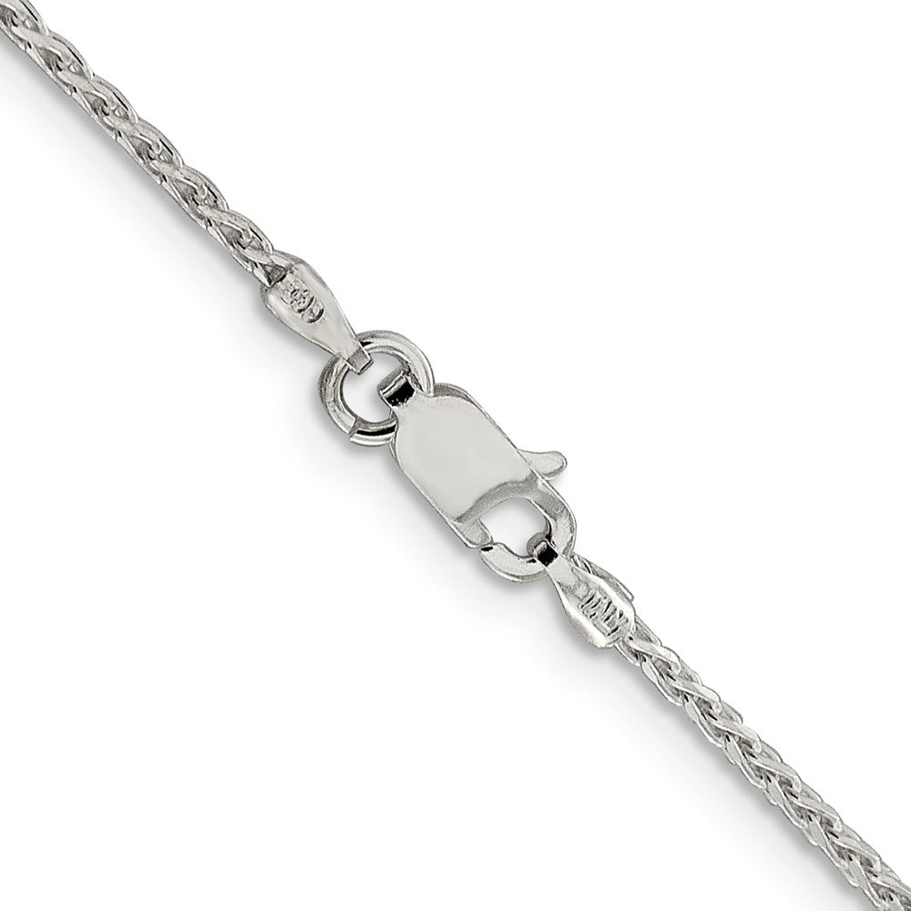 18 Inch Sterling Silver 1.45mm Diamond-Cut Round Spiga Chain Necklace