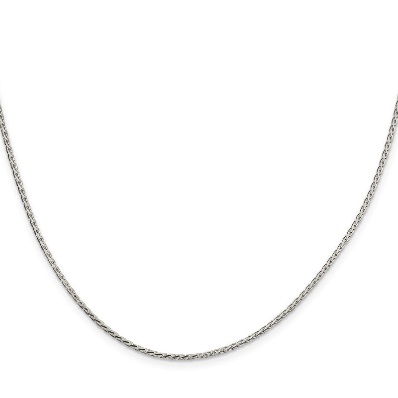 26 Inch Sterling Silver 1.7mm Diamond-Cut Round Spiga Chain Necklace
