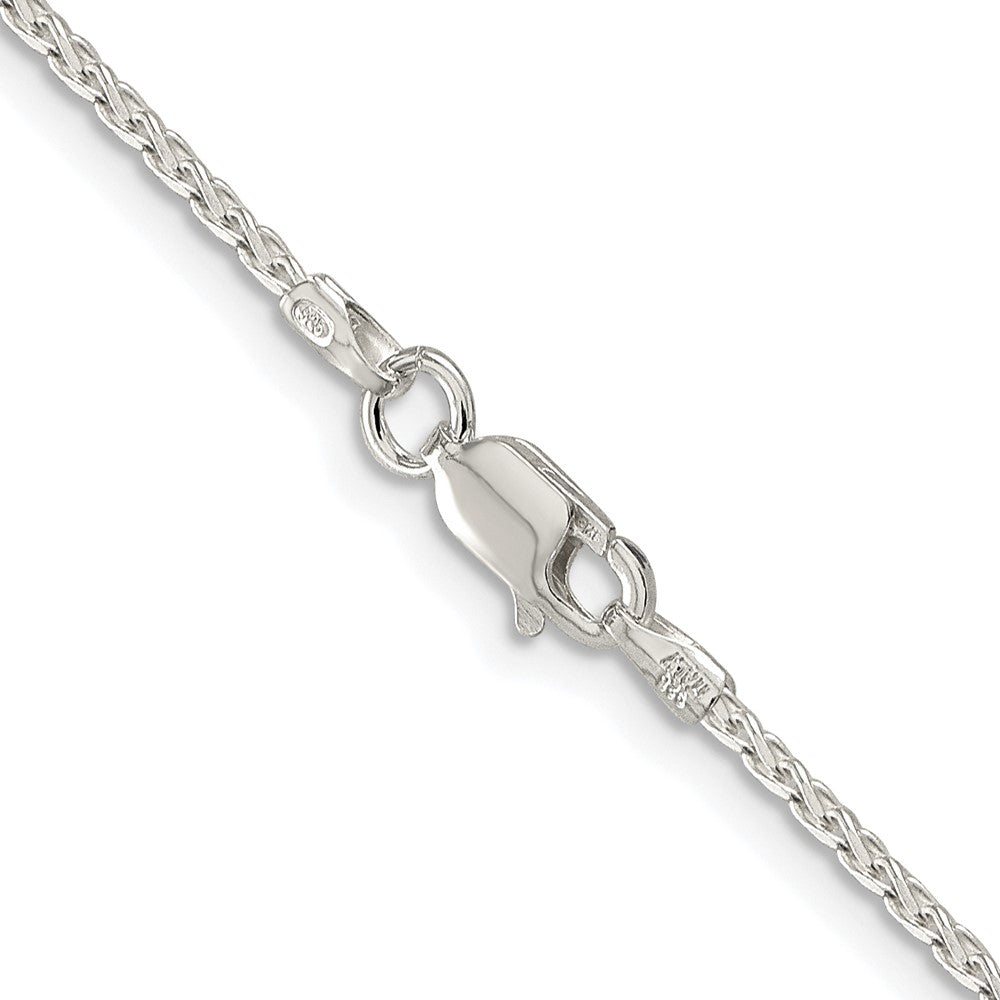 Sterling Silver Rhodium-Plated 1.7mm Diamond-Cut Round Spiga Chain