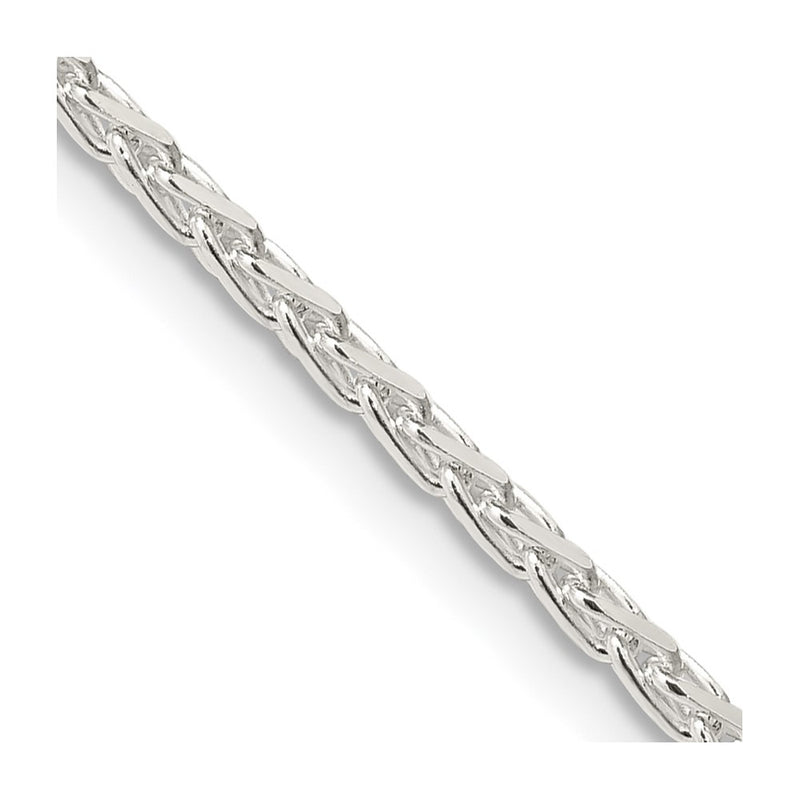 30 Inch Sterling Silver 2.15mm Diamond-Cut Round Spiga Chain Necklace