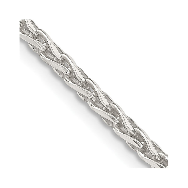 30 Inch Sterling Silver 2.85mm Diamond-Cut Round Spiga Chain Necklace