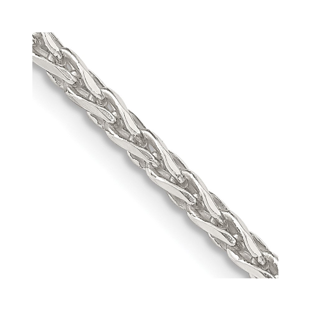 24 Inch Sterling Silver 2.85mm Diamond-Cut Round Spiga Chain Necklace
