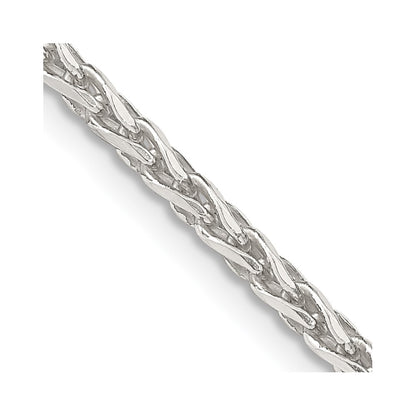 24 Inch Sterling Silver 2.85mm Diamond-Cut Round Spiga Chain Necklace