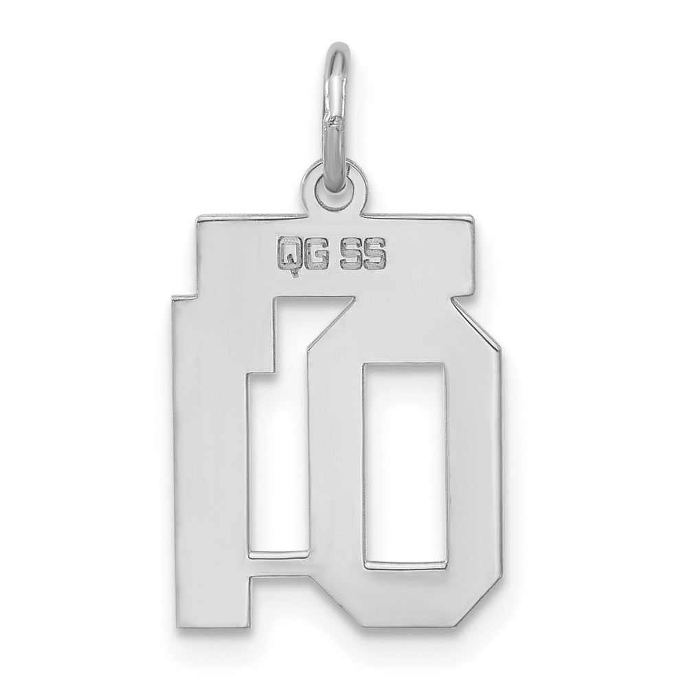 Sterling Silver Small Polished Number 01 W/Top Charm
