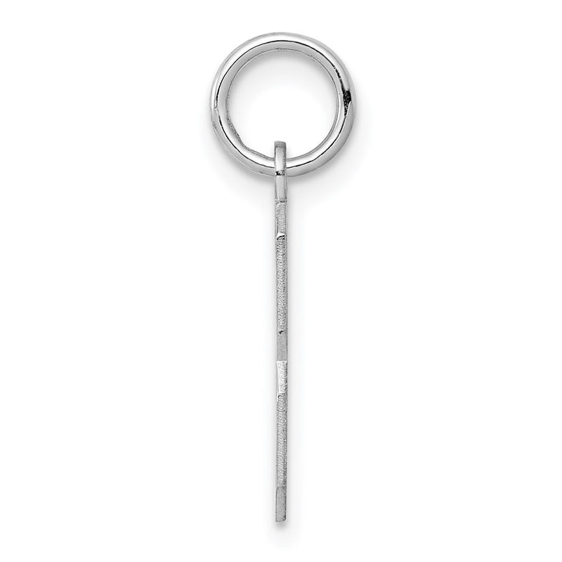 Sterling Silver Silver/Rhodium-Plated Polished Number 3 Charm