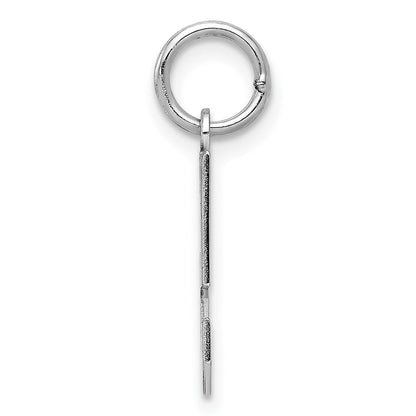 Sterling Silver Silver/Rhodium-Plated Polished Number 5 Charm