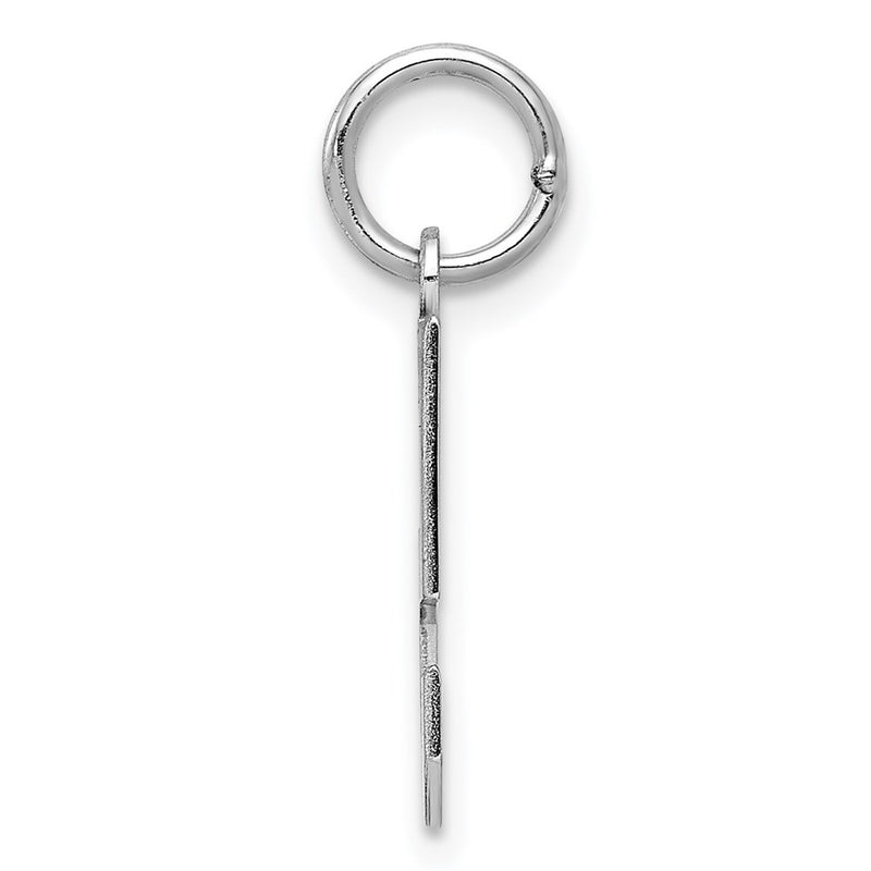 Sterling Silver Silver/Rhodium-Plated Polished Number 5 Charm