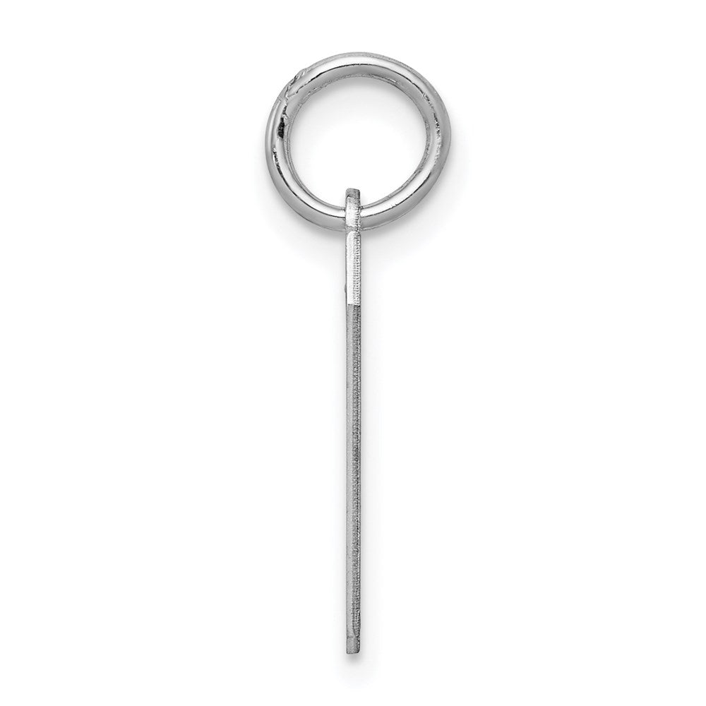 Sterling Silver Silver/Rhodium-Plated Polished Number 7 Charm
