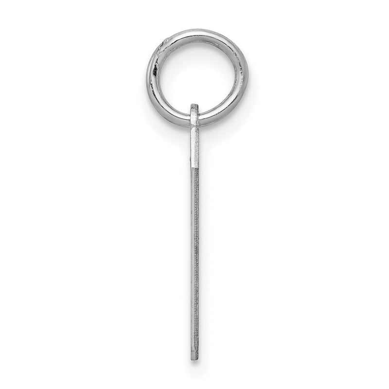 Sterling Silver Silver/Rhodium-Plated Polished Number 7 Charm