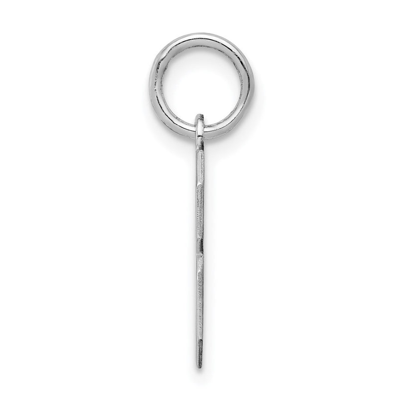 Sterling Silver Silver/Rhodium-Plated Polished Number 8 Charm