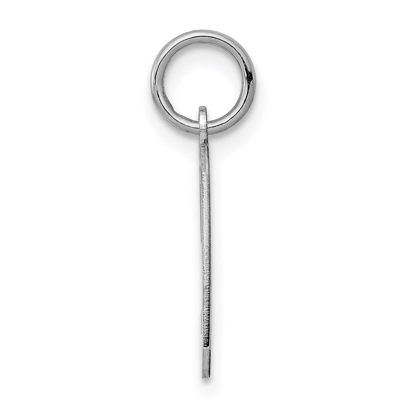 Sterling Silver Silver/Rhodium-Plated Polished Number 9 Charm