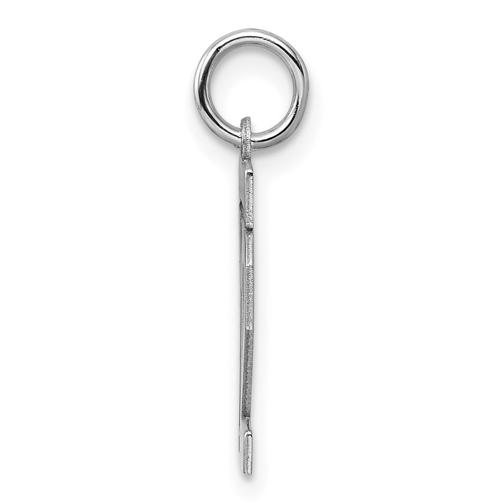 Sterling Silver Silver/Rhodium-Plated Polished Number 12 Charm