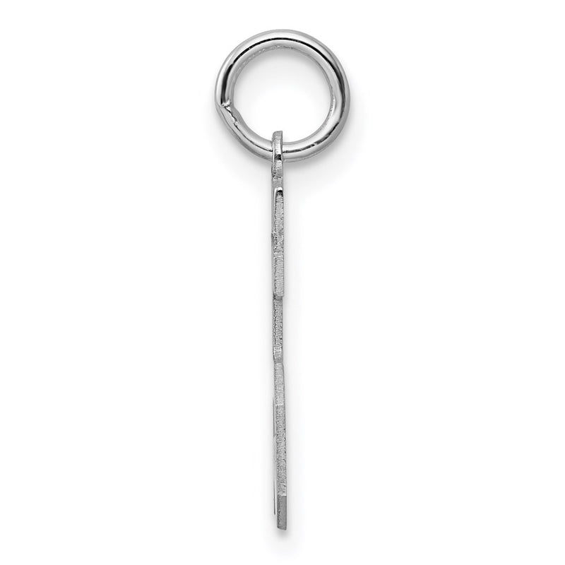 Sterling Silver Silver/Rhodium-Plated Polished Number 15 Charm
