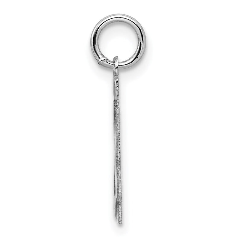 Sterling Silver Silver/Rhodium-Plated Polished Number 24 Charm
