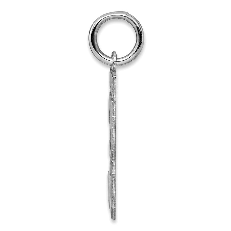 Sterling Silver Silver/Rhodium-Plated Polished Number 33 Charm