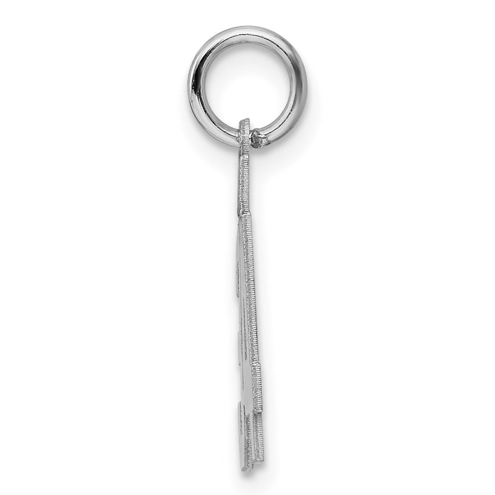 Sterling Silver Silver/Rhodium-Plated Polished Number 34 Charm