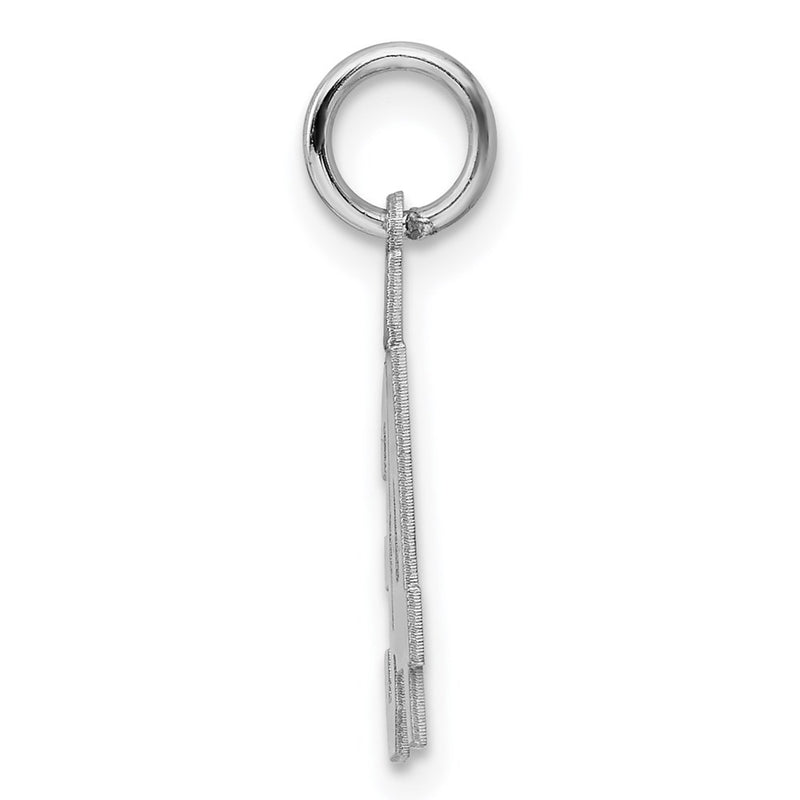 Sterling Silver Silver/Rhodium-Plated Polished Number 34 Charm