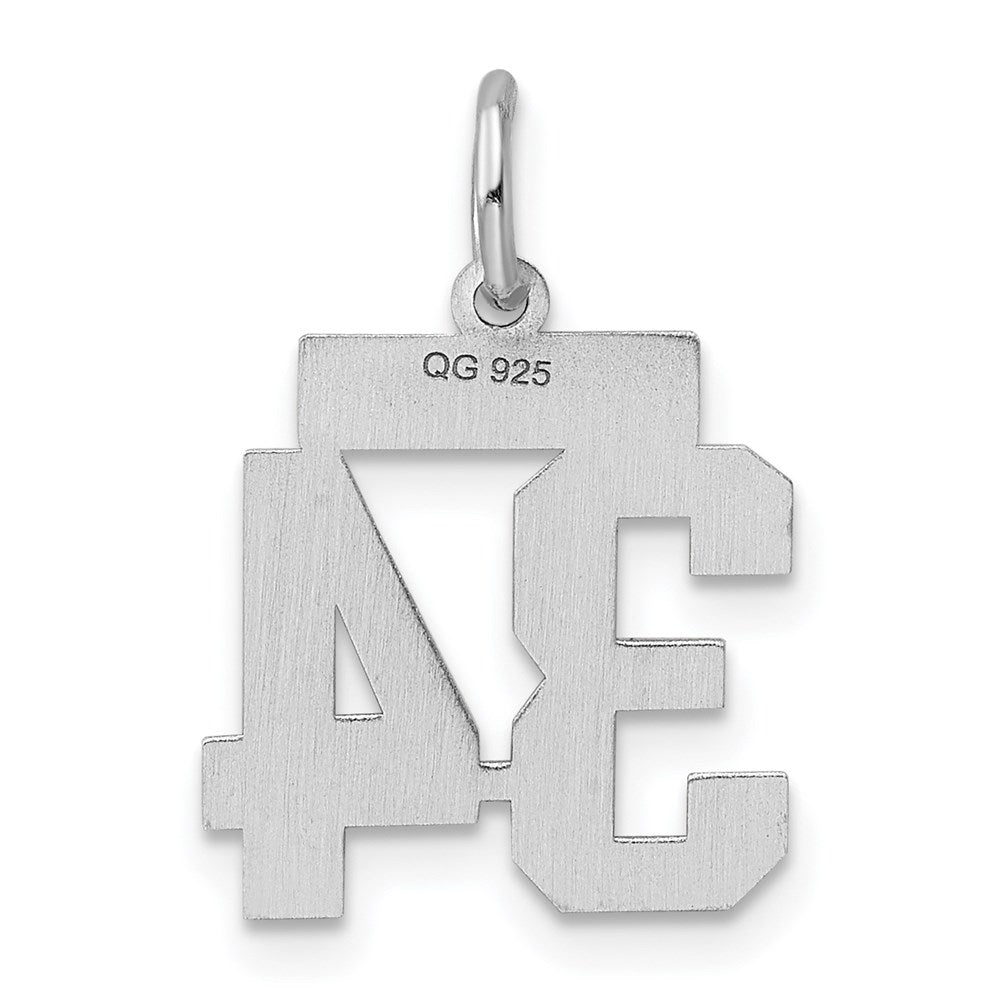Sterling Silver Silver/Rhodium-Plated Polished Number 34 Charm