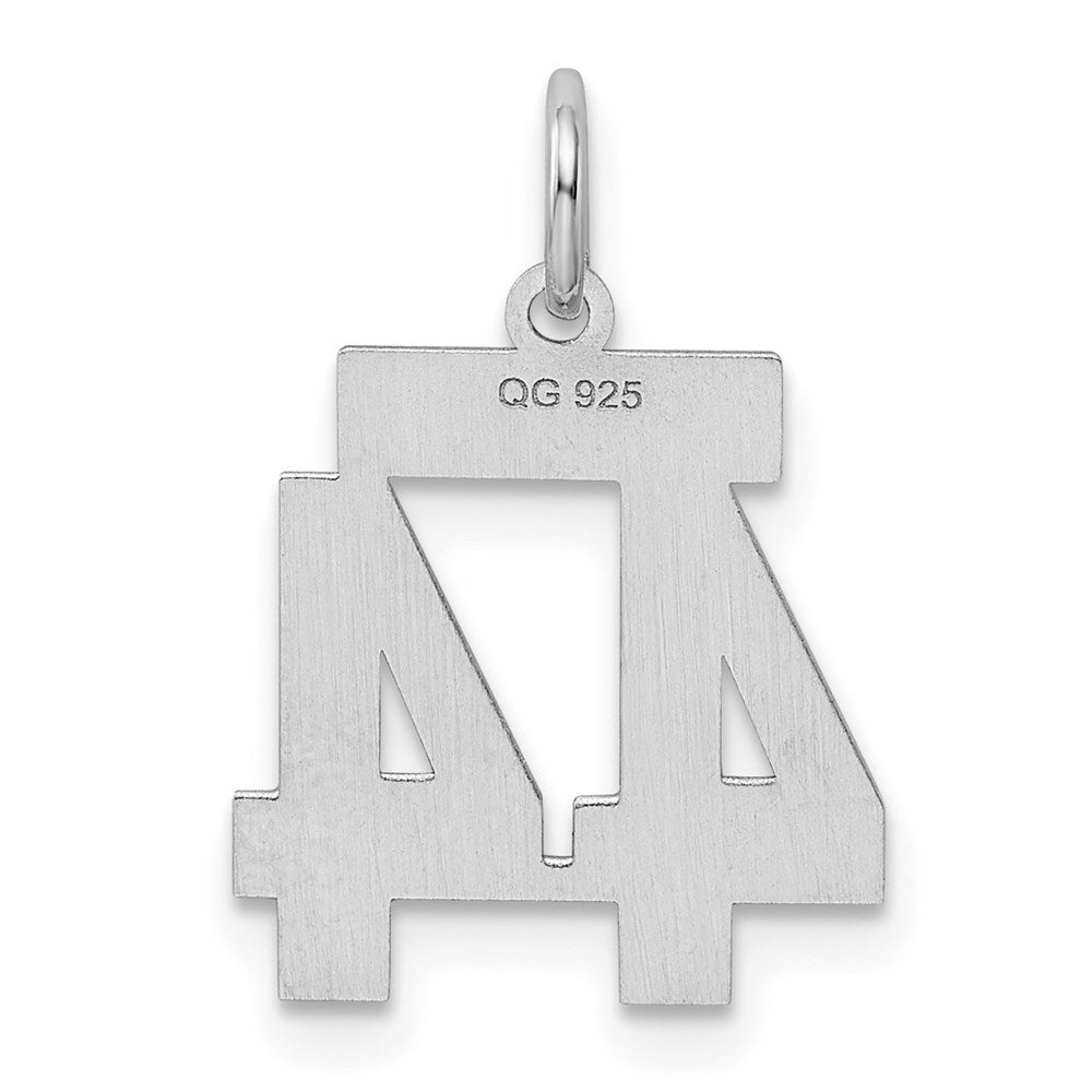 Sterling Silver Silver/Rhodium-Plated Polished Number 44 Charm