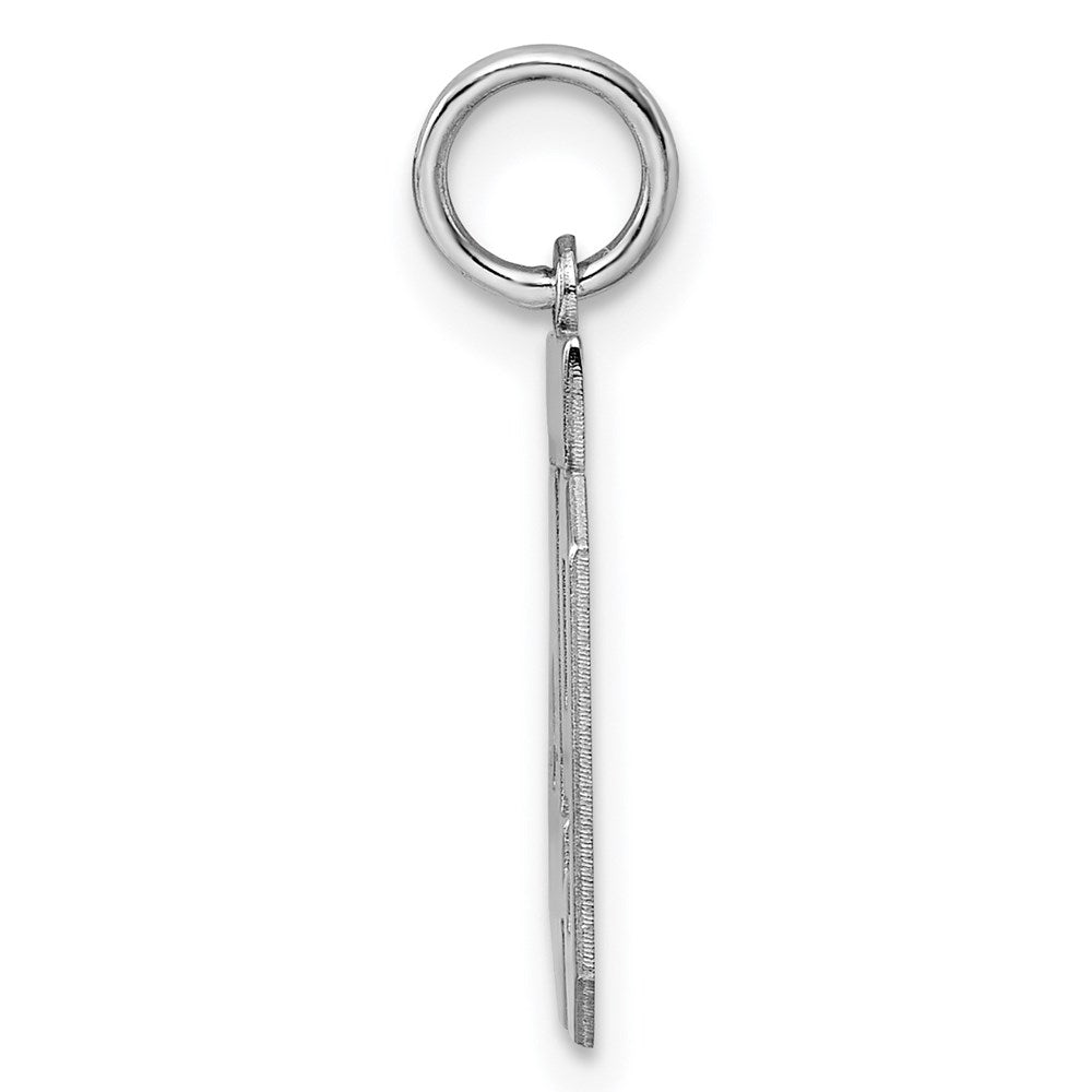 Sterling Silver Silver/Rhodium-Plated Polished Number 49 Charm