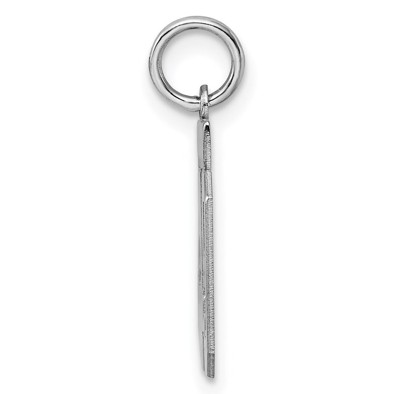 Sterling Silver Silver/Rhodium-Plated Polished Number 49 Charm