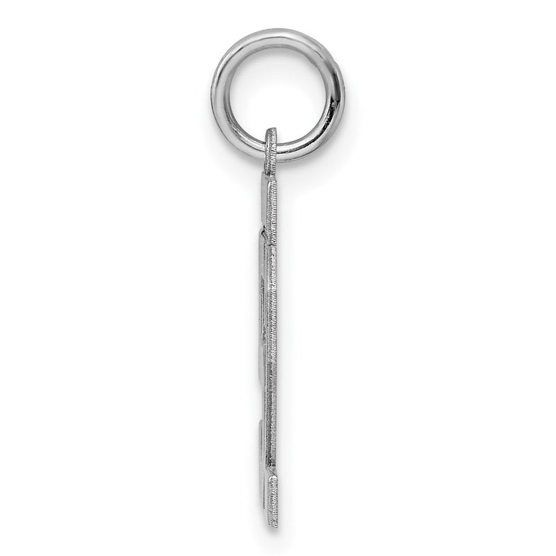 Sterling Silver Silver/Rhodium-Plated Polished Number 52 Charm