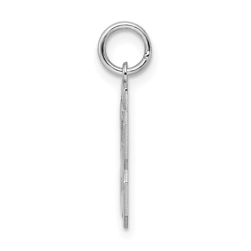 Sterling Silver Silver/Rhodium-Plated Polished Number 53 Charm