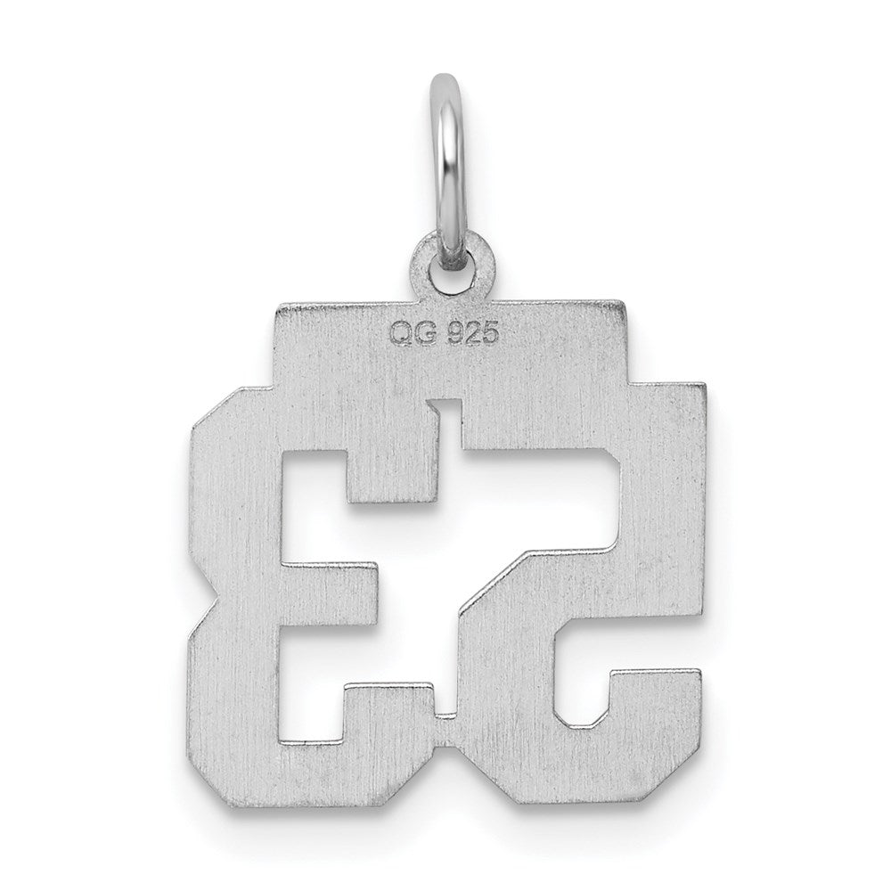 Sterling Silver Silver/Rhodium-Plated Polished Number 53 Charm
