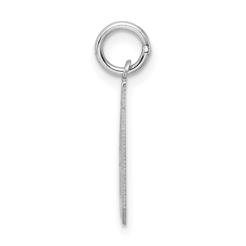 Sterling Silver Silver/Rhodium-Plated Polished Number 60 Charm