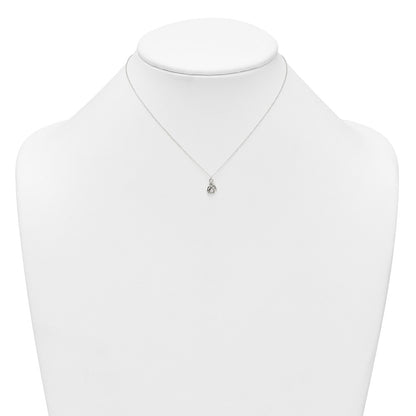 Sterling Silver CZ Angel Children's Post Earring and Necklace Set