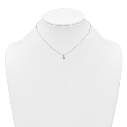 Sterling Silver CZ Kids Post Earring and Necklace Set