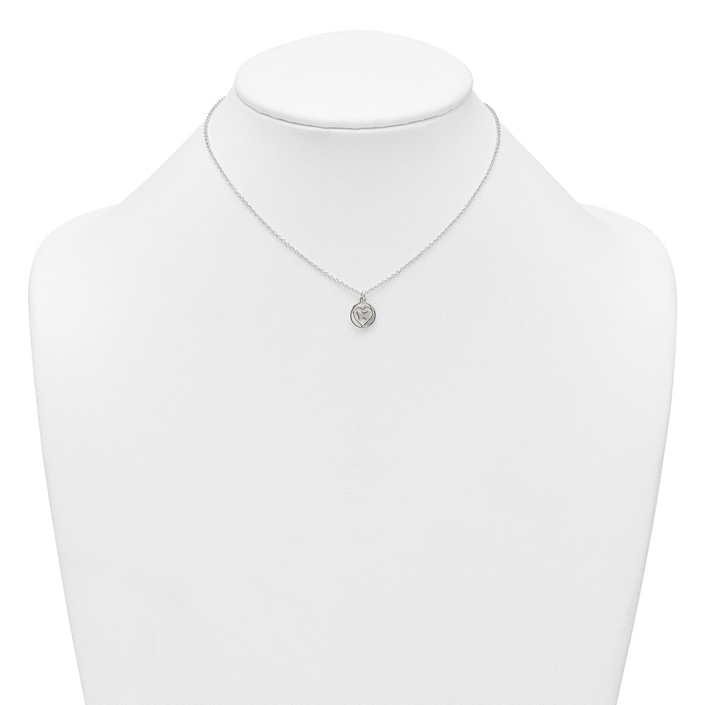 Sterling Silver Butterfly Heart Children's Post Earring and Necklace Set